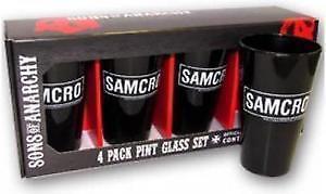 Sons of Anarchy Beer Glasses (Set 4) Never Used