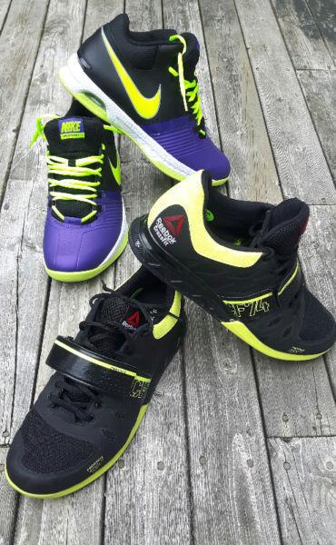 Nike and Reebok sneakers