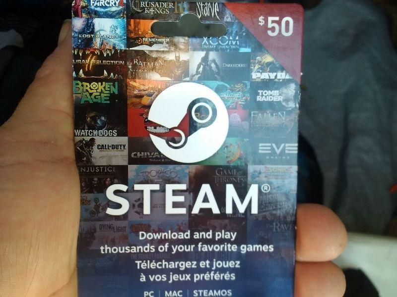 $50 steam gift cards