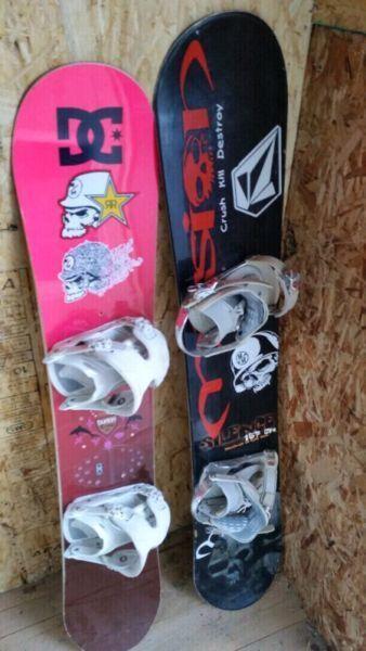 Couple snow boards