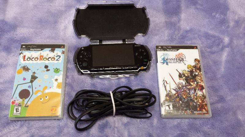 PSP and 2 games: Final Fantasy and Loco Roco 2