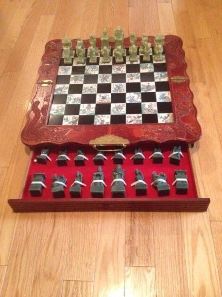 Chinese soapstone Chess Kit