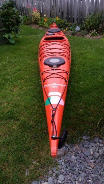 Sea kayak with gear