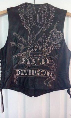 Harley Davidson Women Leather vest size Small