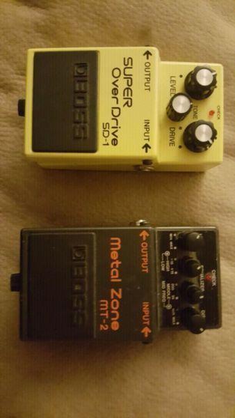 Boss Distortion and Overdrive Pedals