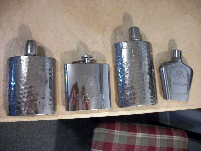 4 Collectable Flasks