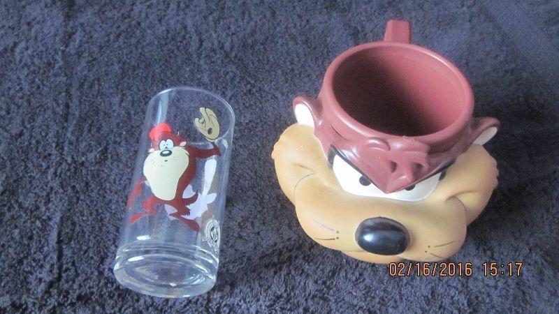 Tasmainian Devil mug and glass set
