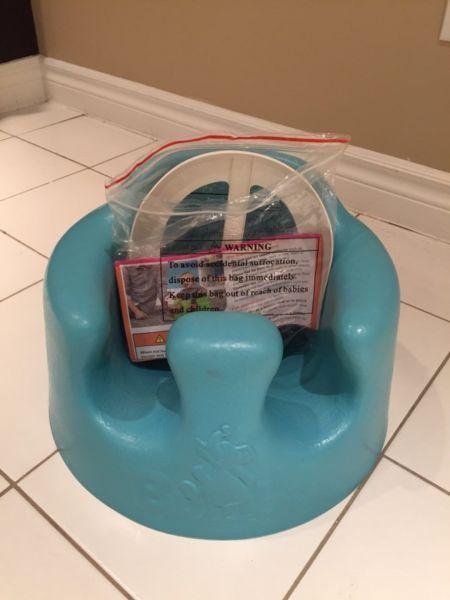 Bumbo baby chair with new safety clips