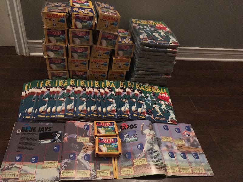 1996 Panini Baseball 300 Sticker Packs + 30 Sticker Books