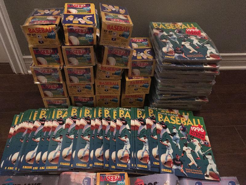 1996 Panini Baseball 300 Sticker Packs + 30 Sticker Books