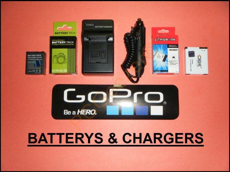 GoPro Batterys & Chargers.... Hero 4 / 3+ / 3