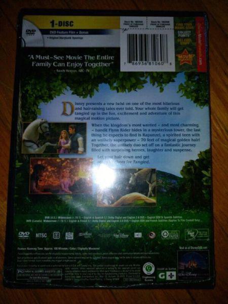 TWO Brand New Item- sealed Disney Tangled DVD+Tangled Slippers