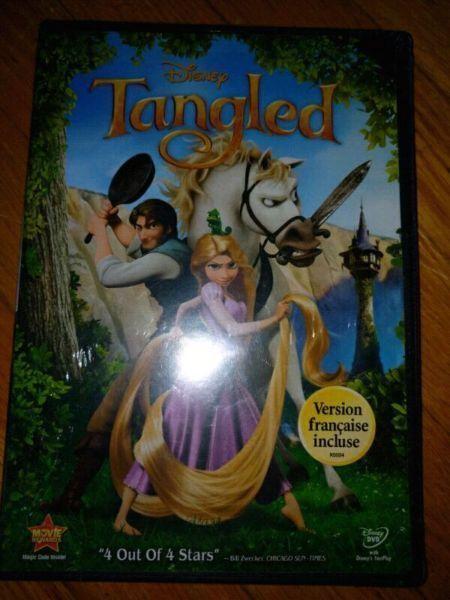 TWO Brand New Item- sealed Disney Tangled DVD+Tangled Slippers
