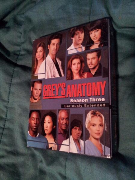 DVD season 3 Grey's anatomy TV series movie show gift girl docto