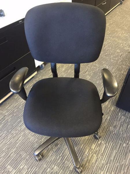 Affordable Ergonomic Chair-Haworth Improve-Black-$250