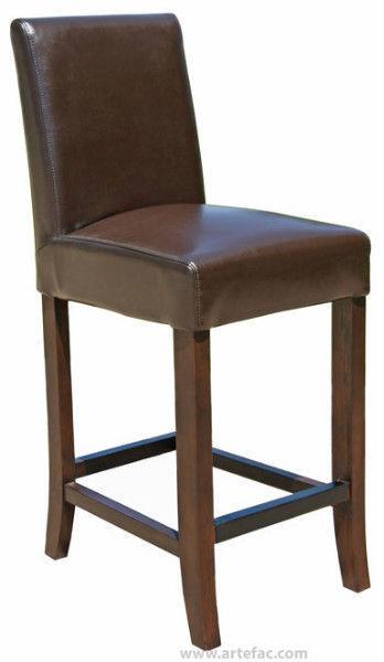 Black and Brown Leather Stools, Kitchen Counter Height Stools
