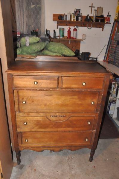 Antique canadiana tallboy dresser