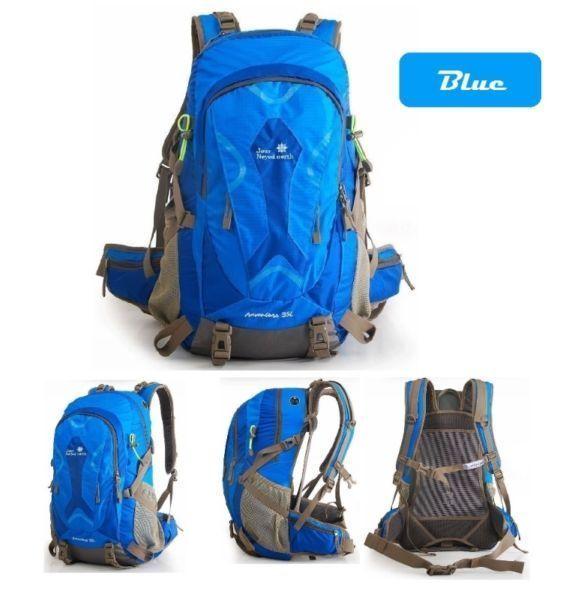 35L Brand-new School Hiking Backpack for Unisex Magenta blue