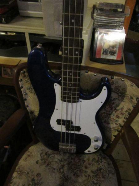 Fender Squire Bass and Amp