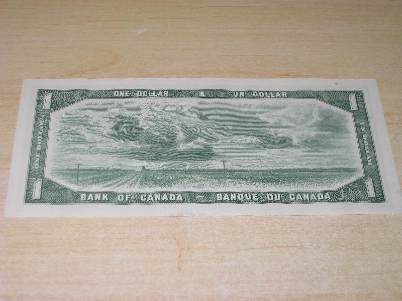 CANADIAN - 1954 - $1 - CRISP - ONE DOLLAR BILL - UNCIRCULATED