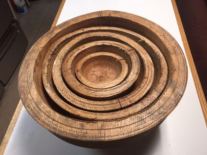 nested rough bowls and bowl blanks