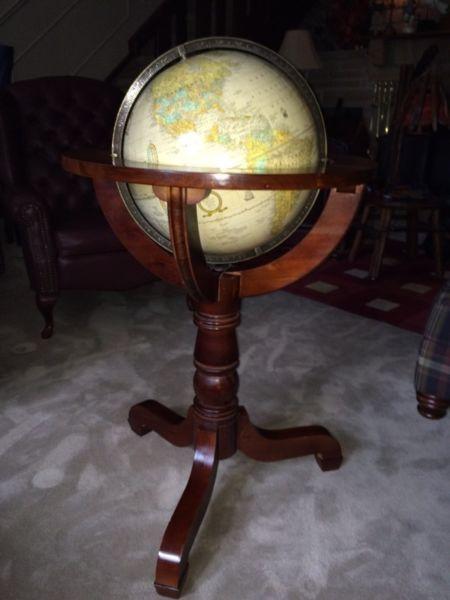 Norman Rockwell Globe on floor stand 41