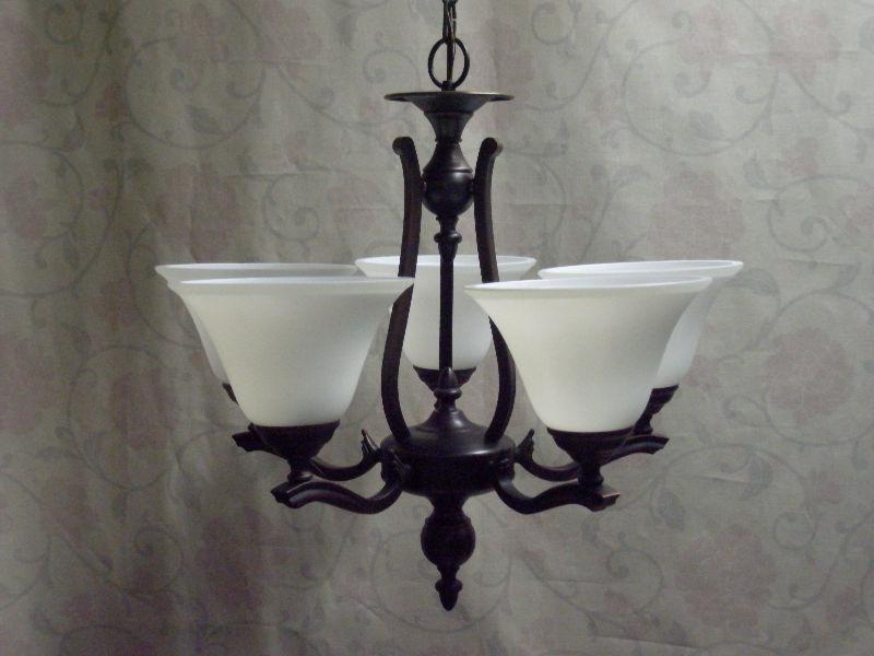 Gorgeous Oil-Rubbed Bronze Chandelier by DVI - SPOTLESS!!