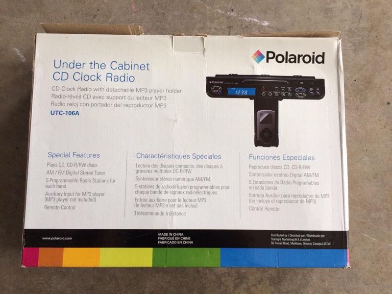 Polaroid Under Cabinet CD Clock Radio