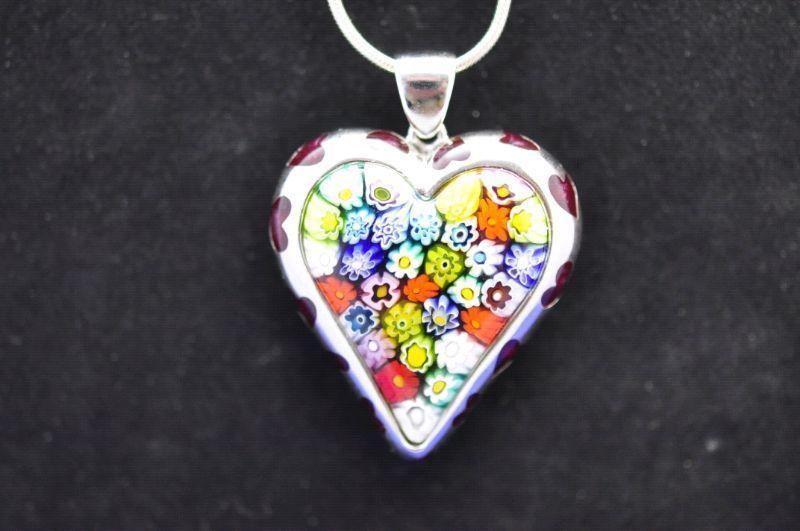 Multi-Color Heart Necklace