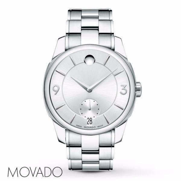 Movado LX Silver Dial Stainless Mens Watch 0606627
