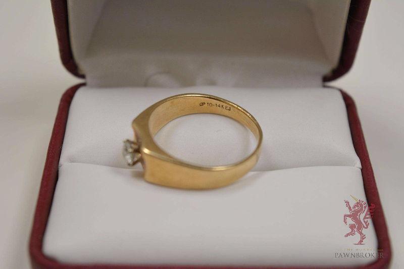 The Honest Pawnbroker - 10-14KT Heavy Gold Diamond Ring Size 9.5