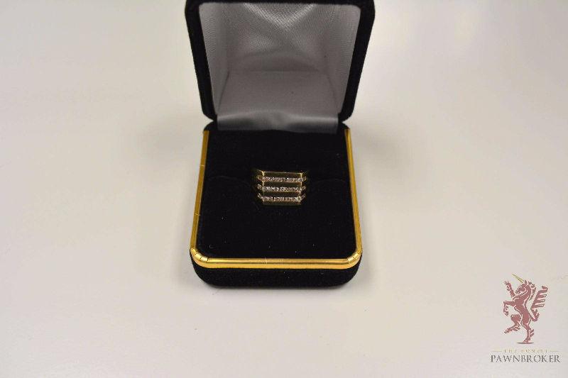 The Honest Pawnbroker - 14KT Heavy Gold Diamond Ring Size 5.5