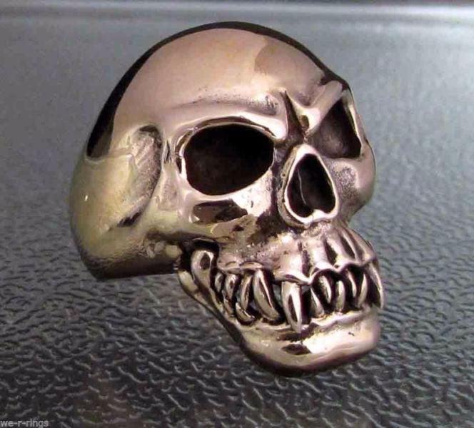 Bronze Demon Skull Ring--Size 9