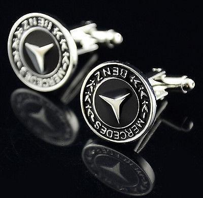 Mercedes Benz Car Logo Cufflinks black