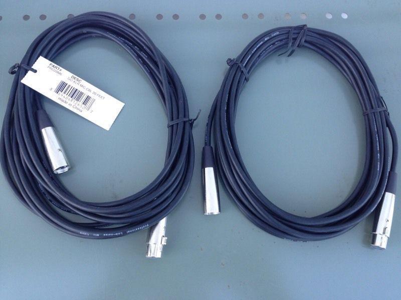 NEW 20' musican's gear microphone cable
