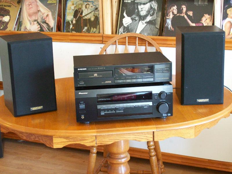 Receiver Amp, CD Player, Stereo Speakers