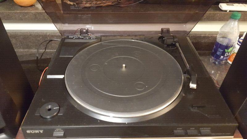 Sony Record Player with Amp and Small Speakers