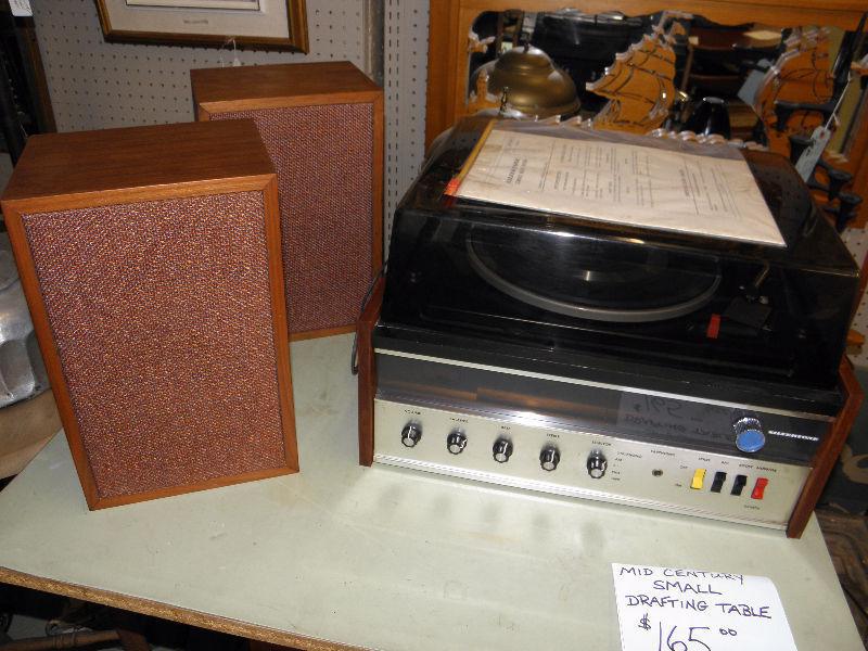Mid Century Silvertone Am/FM Turntable Player Vintage Retro Nice
