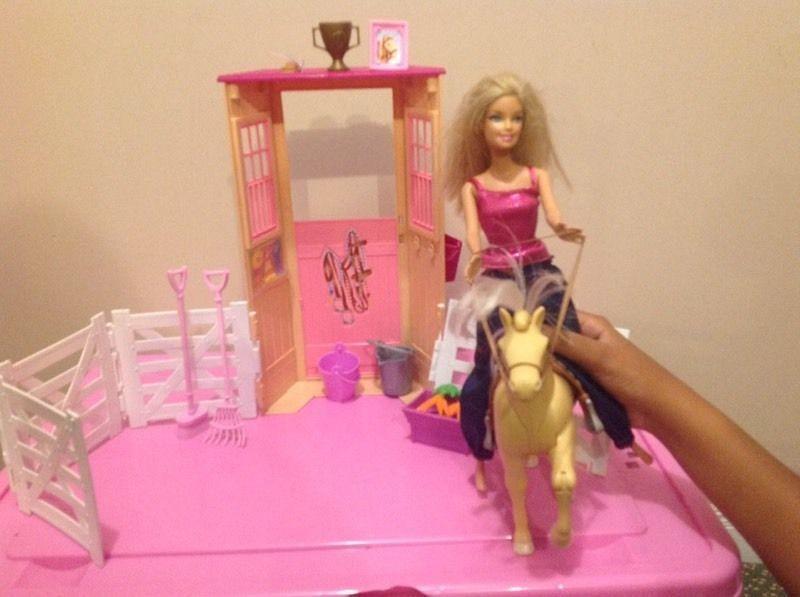 Barbie and her horse and accessories
