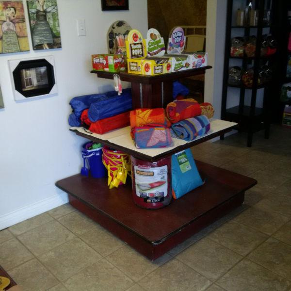 3 tier displays and retail items