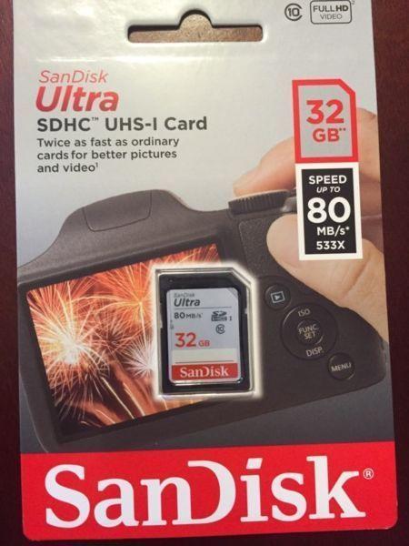 SanDisk camera card 32GB
