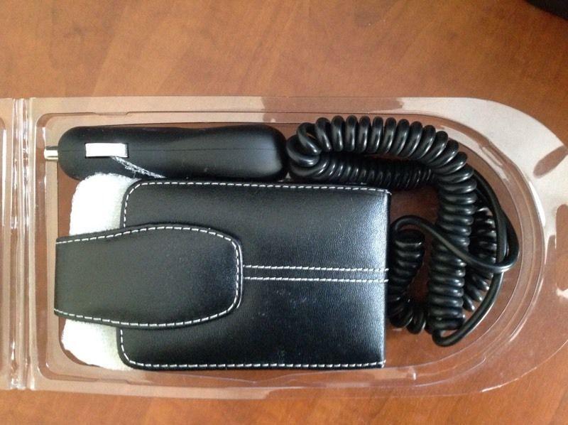 Brand new pouch with USB car charger