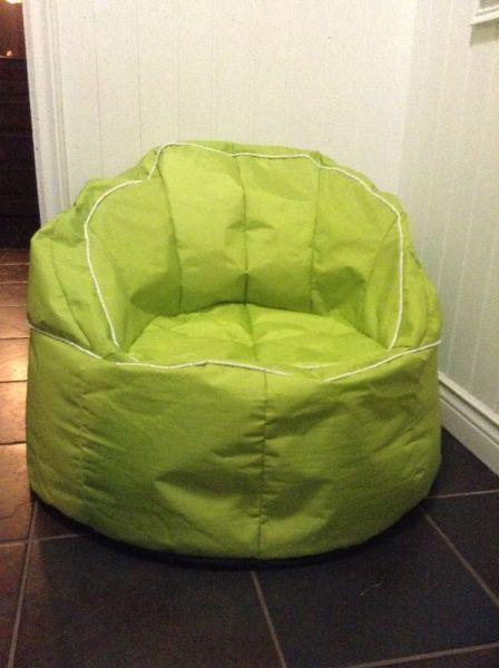 Lime green cocoon bean bag chair
