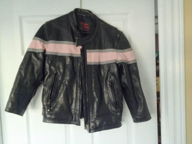 Childs matching leather jacket and chaps
