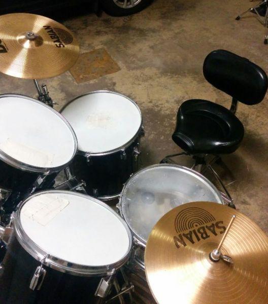 Drum Kit with Sabian Cymbals