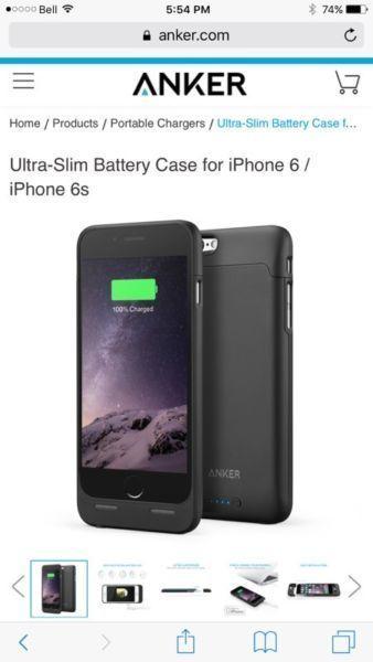 iPhone 6/6s extended battery case by Anker