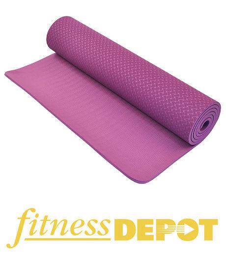 FITNESS DEPOT 8mm Eco-Friendly TPE Yoga Mat, Purple YGMTP818361P
