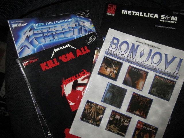 guitar books w.metallica,bon jovi/cdroms/gtr strngs