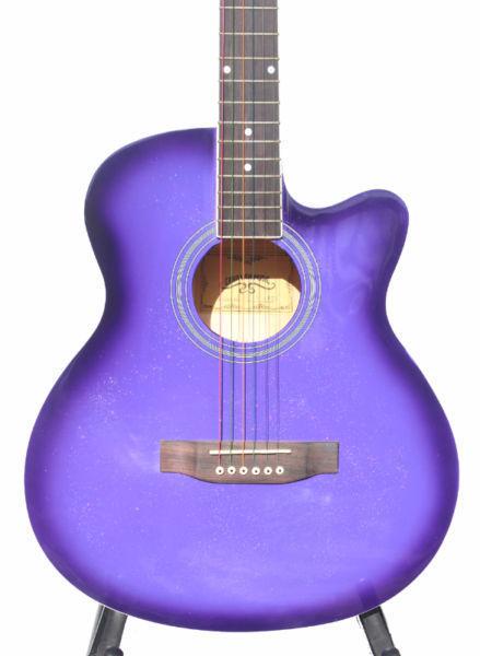ACOUSTIC GUITAR PURPLE 40 INCH FOR BEGINNERS IMUSIC33