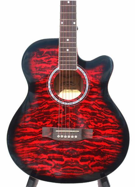 ACOUSTIC GUITAR FOR BEGINNERS STUDENTS RED IMUSIC211